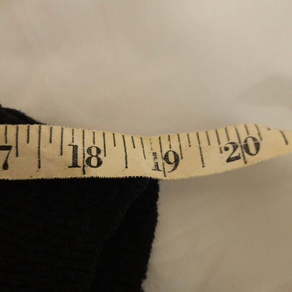 Lucky Brand Womens Large Black 3/4 Lace Sleeve Crew Neck Linen Blend Sweater - Picture 8 of 9